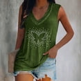 thumbnail image 2 of Moda mujer damas cuello en V suelta Tops Casual camiseta sin mangas blusa chaleco Pompotops  lopia998427, 2 of 5