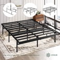 thumbnail image 3 of Base de Cama Matrimonial Zinus Justin de Metal Resistente Montaje Fácil para todas las edades, 3 of 6