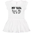 thumbnail image 3 of Inktastic My Yaya Loves Me Grandchild Girls Toddler Dress, 3 of 5