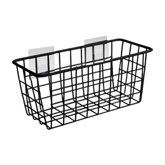 Tnarru Hanging Wall Basket for Storage, Wall Mount Sturdy Wire Baskets, Metal Hang Cabinet Bin Wall Shelves, Rustic Farmhouse Decor Black