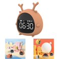 thumbnail image 4 of reloj despertador de táctil y dormir con batería recargable USB entrenador de sueño para y niñas marrón Baoblaze lindo despertador, 4 of 7