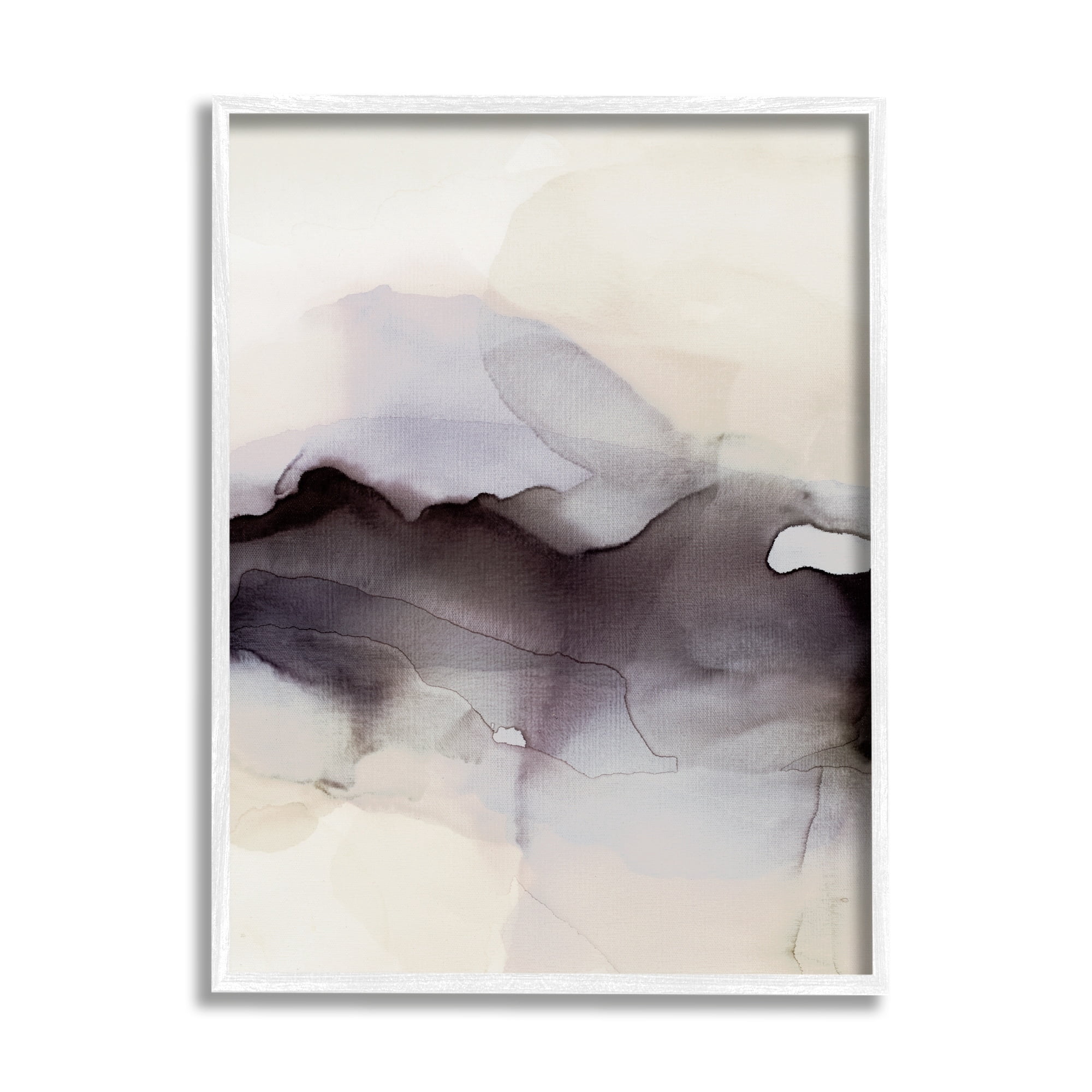 Stupell Industries Abstract Black Watercolor Paint Fade Fluid Ink Ombre, 24 x 30, Design by Kippi Leonard