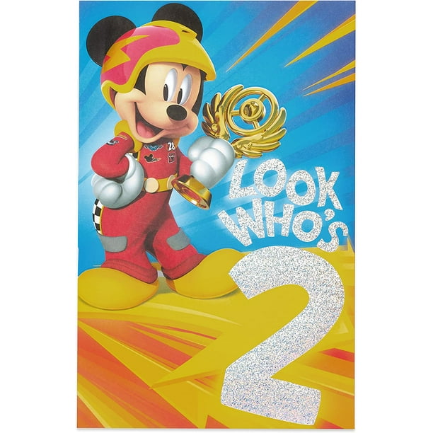 2nd Birthday Card For Boy Mickey Mouse Walmart Com Walmart Com