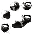 thumbnail image 6 of Rokment Women's Glitter Rhinestones Butterfly Flat Dress Sandals Bride Wedding Sparkly Open Toe No Heel Elastic Ankle Strap Slingback Dressy Summer Beach Shoes E Size 8.5, 6 of 8