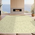 thumbnail image 2 of Design&I 8'x10' Ultra Soft Area Rug, Sage Cream Checkered Stripe Waffle Motif Symmetrical Bathroom None Fluffy Washable Non Shedding for Bedroom Living Room Under Sectional, 2 of 7