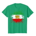 thumbnail image 5 of GEWSEY Women's Lion Sword Sun Iran Flag Crew Neck Short Sleeve Cotton T-Shirt (Green, 3XL), 5 of 6