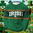 thumbnail image 2 of Camisa de Día de San Patricio Hombres de Manga Larga de Manga Larga Cuello Redondo Tops Casuales para Fiesta Festival Vacaciones Viajes Calle Uso Diario Camisetas de Hombre Casual Estiloso Verano, 2 of 7