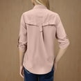 thumbnail image 6 of Otntypg Womens UPF 50+ UV Sun Protection Safari Shirts Casual Button Rolled-up Long Sleeve Outdoor Cool Quick Dry Fishing Hiking Gardening Shirts with Two Chest Pockets Pink S, 6 of 10