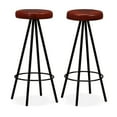 thumbnail image 1 of vidaXL Bar Stools 2 pcs Real Leather, 1 of 5