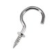 thumbnail image 3 of Uxcell 1.3" Ganchos de ojo de tornillo de acero al carbono, tornillos autoperforantes, colgador enroscable, plata, paquete de 30, 3 of 5