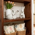 thumbnail image 5 of RoamHome Distressed White Easter Bunny Figurines Set of 2 - Vintage Rabbit Sculptures for Farmhouse Home Decor, Spring Holiday Table Centerpieces, Valentine’s Day & Easter Gifts, 5 of 6