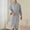 Gray, variant on Men's Big and Tall Bathrobe Cotton V-Neck Cardigan Loose Fit Sleepwear Nightgown