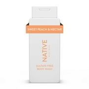 Native Body Wash, Sweet Peach & Nectar, Sulfate Free, Paraben Free, for Men and Women, 18 oz