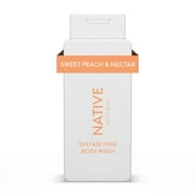 Native Body Wash, Sweet Peach & Nectar, Sulfate Free, Paraben Free, for Men and Women, 18 oz