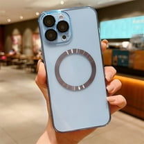 Dteck Magnetic Crystal Clear Designed for iPhone 12 Pro Case 2020, Compatible with MagSafe Wireless Charging Anti-Yellow Shockproof Drop Tested PC Back iPhone 12 Pro 6.1", Blue