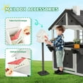 thumbnail image 7 of Ktaxon Kids Outdoor Playhouse, Modern Wooden Playhouse, Indoor and Outdoor Cottage Play House with Picnic Table Set, Sink Toys, Mailbox, Flowerpot Holders, for Kids Ages 3+, Gray & White, 7 of 7