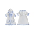 thumbnail image 4 of Baby Girl Hooded Swim Cover Up - Gingham Ruffle Bow Beach Robe for Pool  Summer, 4 of 10