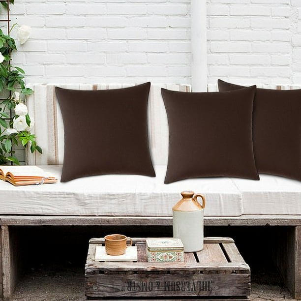 Funda impermeable para almohadas exteriores 45x45 cm - Protector de cojín moderno de color sólido para muebles de jardín, piscina, jardín