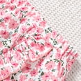 thumbnail image 4 of Cethrio Girls Casual Outfit Sets, 2 Piece Vacation Short Sleeve T-shirts and Shorts Sets Pink Size 5-6T, 4 of 6