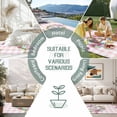 thumbnail image 6 of Spring Easter Outdoor Rug for Patio/Deck/Porch, Non-Slip Large Area Rug 4 x 6 Ft, Watercolor Floral Tulips Wreath Eggs Pink Plaid Indoor Outdoor Rugs Washable Area Rugs, Camping Rug Carpet Runner, 6 of 8