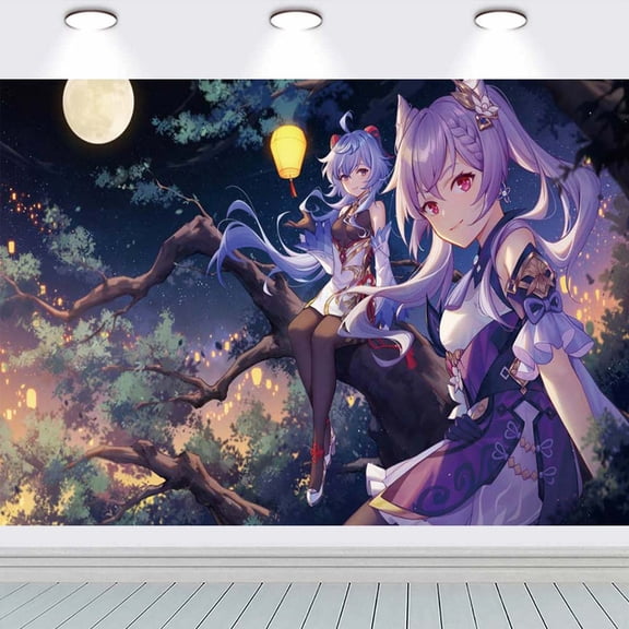 Genshin Impact Party Supplies Taspestry Poster Banner Backdrop Background Wall Decor