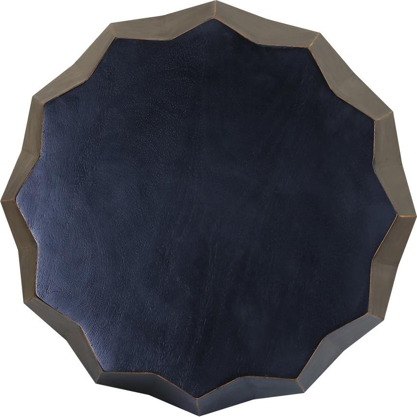 Chantel End Table Black color geometrical solid wood  end table
