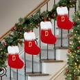 thumbnail image 2 of Xuniizn Personalized Christmas Stockings with Initials - Custom Embroidered Stocking Set, Luxury Velvet Xmas Stockings for Family, Holiday Christmas Decorations, Red, New Model D, 2 of 6