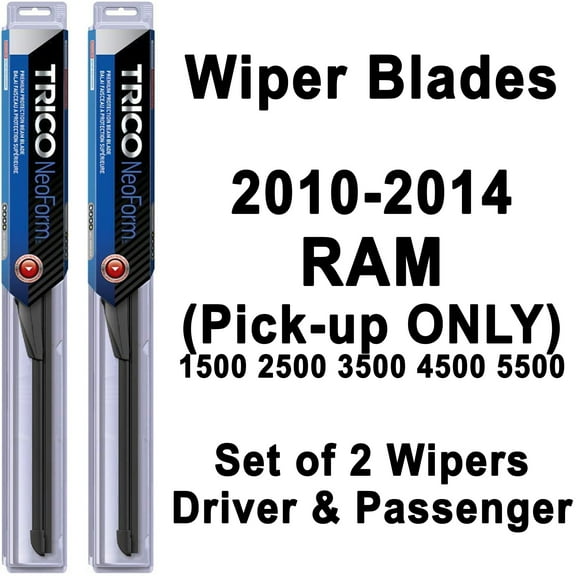 RAM Pickup Wiper Blades (Set of 2) 2010 2011 2012 2013 2014