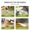 thumbnail image 6 of 1/2 inch x 50ft -SUNPOW Retractable Garden Hose Reel Wall Mounted Hose Reel with 3/4 inch Brass Fitting & 10 Function Sprayer Nozzle - Any Length Lock, Auto Rewind System, 180°Swivel Bracket - Grey, 6 of 6