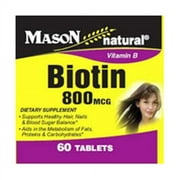 Mason Natural Biotin 800 Mg Tablets, Vitamin B - 60 Ea
