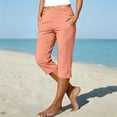 thumbnail image 5 of LIaqionyy Plus Size Capri Pants for Womens High Waisted Stretchy Casual Workout Golf Cropped Trousers Pant with Pockets, 5 of 8