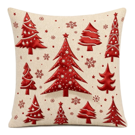 Dvumao Throw Pillow Cover Polyester Christmas 18x18 Inch for Sofa Couch Bedroom