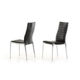 thumbnail image 2 of HomeRoots Furniture Modern Black Leatherette Dining Chair (Set of 2) (283203), 2 of 3