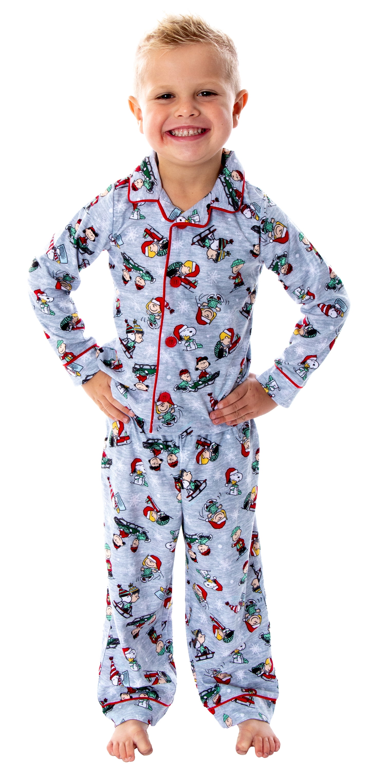 Seven Times Six Peanuts Toddler Boys' Holiday Woven ButtonUp Coat