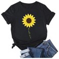 thumbnail image 1 of Hauts d'Été pour Femmes 2023 T-Shirt Décontracté Ample Col Rond Imprimé Manches Courtes, 1 of 7