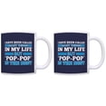 thumbnail image 1 of ThisWear Birthday Gift for Grandpa Called Many Things Pop-Pop is Best 11 ounce 2 Pack Coffee Mugs Blue, 1 of 4