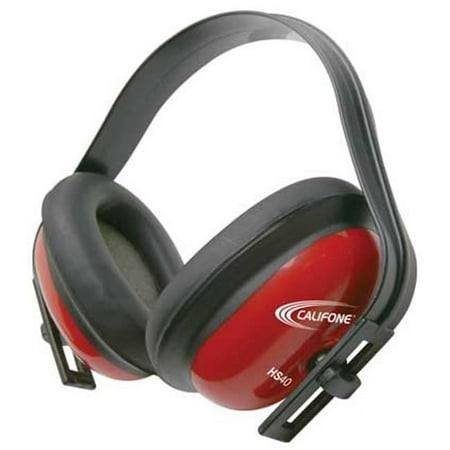 Califone HS40 - Earmuffs - NRR: 26 dB - synthetic leather, ABS plastic, polyvinyl chloride (PVC) rubber - bright red