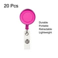 thumbnail image 3 of Uxcell Retractable Round Badge Holder Reel with Clip and Strap Clear Pink 20 Pack, 3 of 5