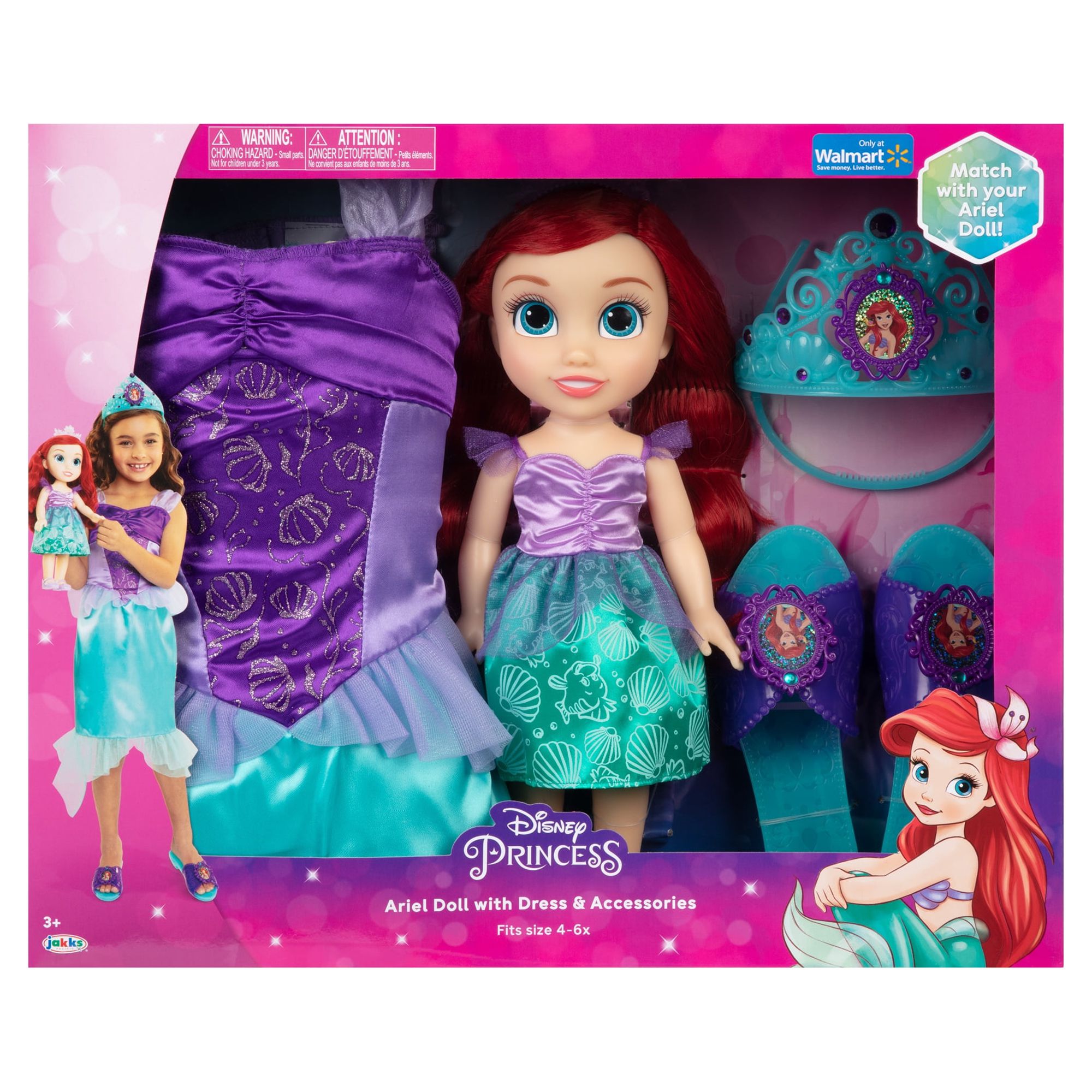 Disney Princess Ariel Toddler Doll with Child Size Dress and Accessories - image 2 of 8