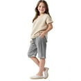 thumbnail image 7 of Mgmyaa Girls Bermuda Shorts with Pockets Long Shorts for Kids Casual Walking Athletic, 7 of 7