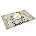 thumbnail image 3 of Set Table Mats You Are My Sunshine Vintage Sunflower Table Napkin Kitchen Accessories Home Party Decorative Placemats, 3 of 5