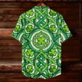 thumbnail image 6 of Awdenio Men's Shirts St Patricks Day Shirts Clover St Pattys Day Funny Hat Dwarf Green Printed Short Sleeve Button Down Shirt, 6 of 8
