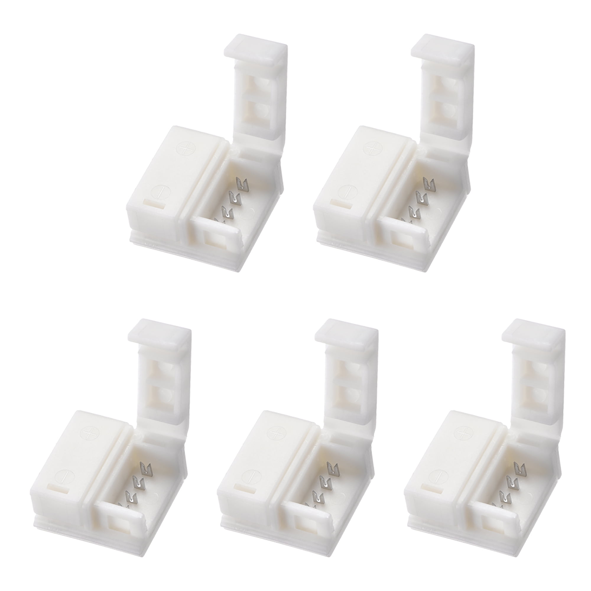 10mm 4P LED Strip Connector Solderless for 5050 3528 RGB Waterproof Strip Light 5Pcs