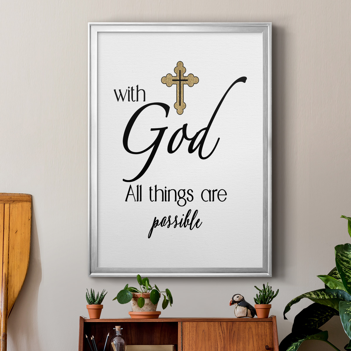 All Things Possible Gold Premium Classic Framed Print - Ready to Hang