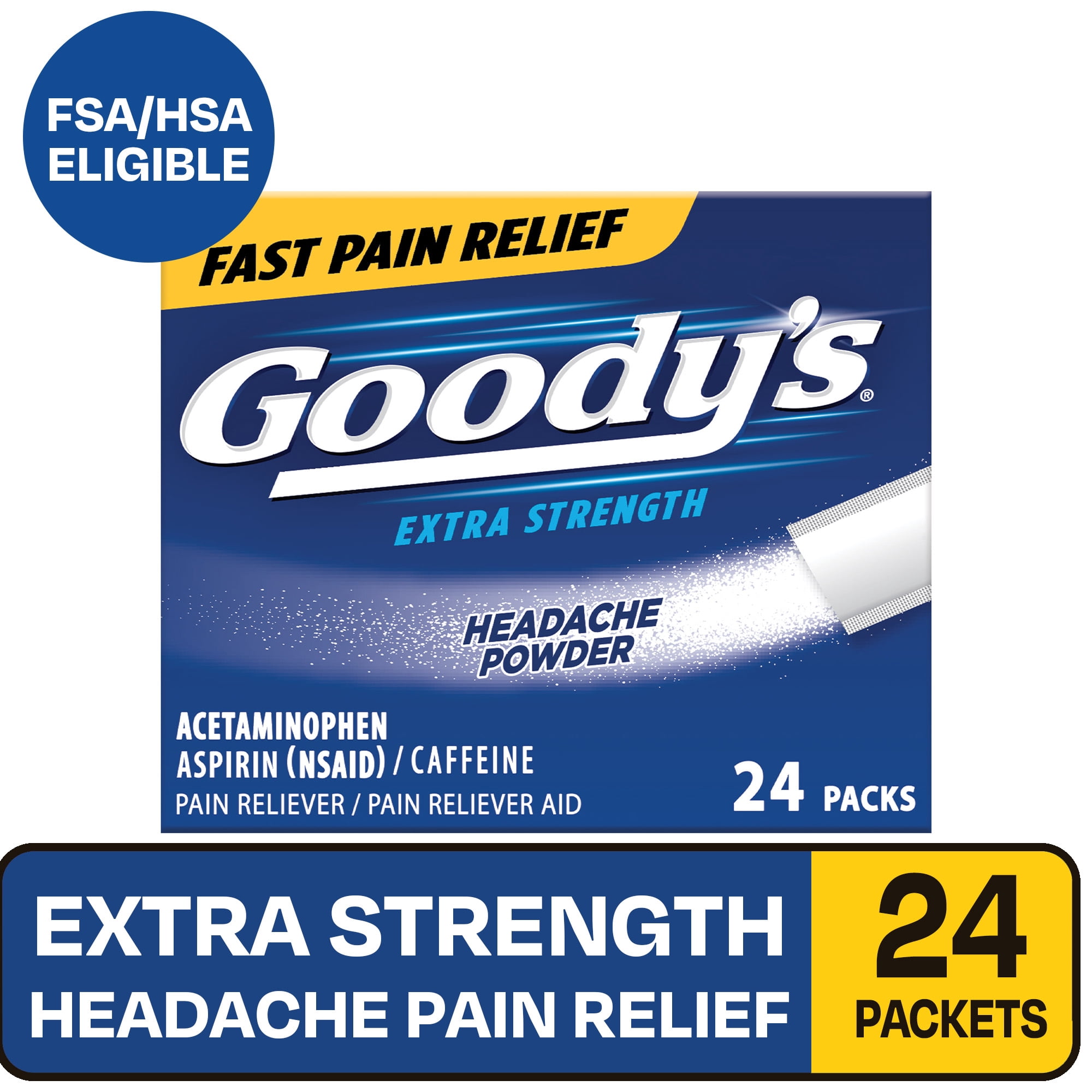Goody's Extra Strength Headache Powder, 24 Powder Sticks