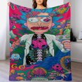 thumbnail image 1 of Manta de franela suave y acogedora de Rick y Morty para niños y niñas, mantas de vellón cálidas de lujo para sofá, cama, camping, viajes, 40 x 30 pulgadas, 1 of 8