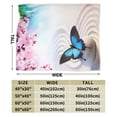thumbnail image 3 of Kll Fleece Blanket Plush Throw Blanket Butterfly In Blossoms Zen,Soft Fuzzy Cozy Flannel Blanket For Couch Sofa Bed.(40"X30"), 3 of 9
