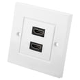 thumbnail image 3 of Placa de pared, diseño exquisito del panel HDMI del panel de la placa HDMI del puerto dual blanco HDMI, 3 of 8