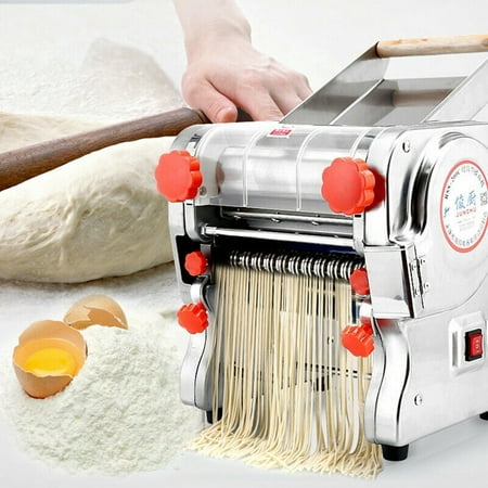 

CJC Pasta Maker Machine Electric Stainless Steel Noodles Roller Machine for Home Restaurant Commercial Use Noodle Width 2mm/6mm