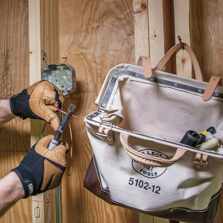 Klein Tools Canvas Tool Bag, Compartment, 12 in X in EA